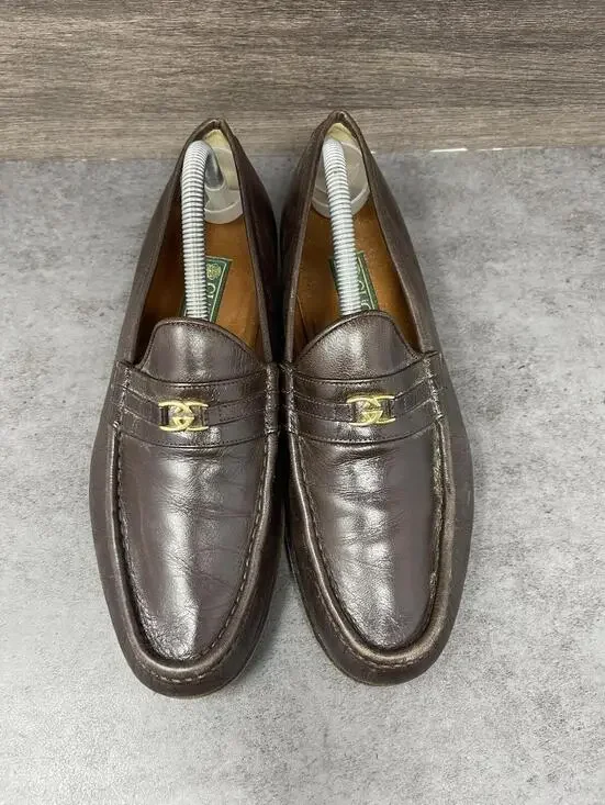 Gucci Horsebit Leather Loafers Mens Size 8.5 (41.5) Brown Leather Slip On Dress - Picture 3 of 10